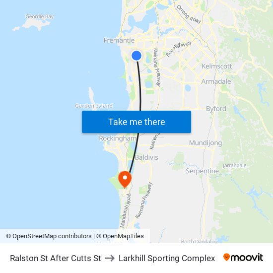 Ralston St After Cutts St to Larkhill Sporting Complex map