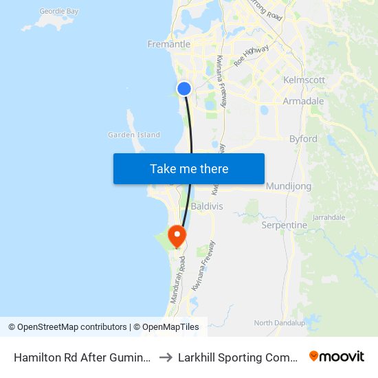 Hamilton Rd After Gumina Pl to Larkhill Sporting Complex map