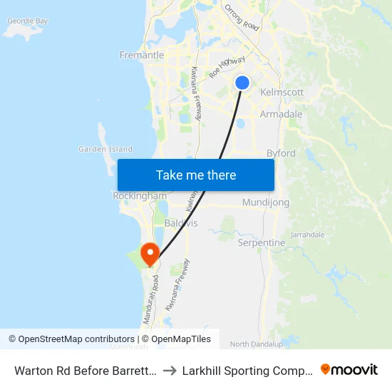Warton Rd Before Barrett St to Larkhill Sporting Complex map