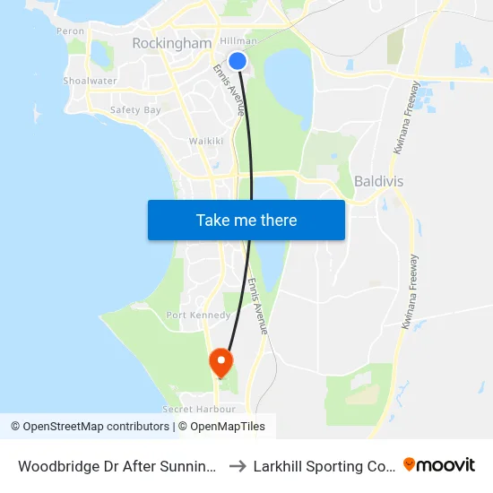 Woodbridge Dr After Sunningdale Cir to Larkhill Sporting Complex map