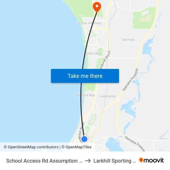 School Access Rd Assumption Cath Prim Sch to Larkhill Sporting Complex map