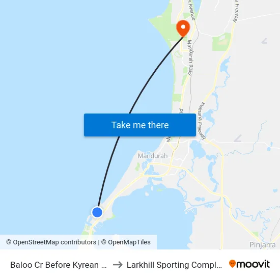 Baloo Cr Before Kyrean St to Larkhill Sporting Complex map