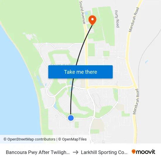 Bancoura Pwy After Twilight Ridge to Larkhill Sporting Complex map
