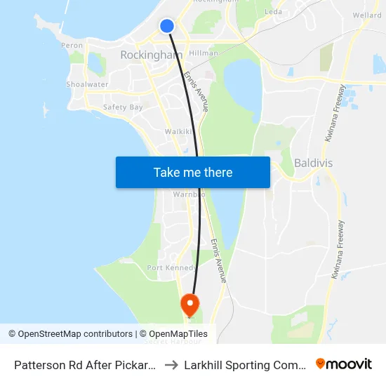 Patterson Rd After Pickard Av to Larkhill Sporting Complex map