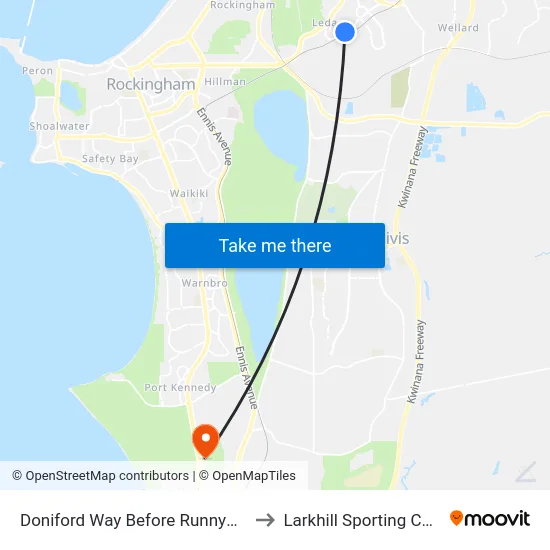 Doniford Way Before Runnymede Gte to Larkhill Sporting Complex map