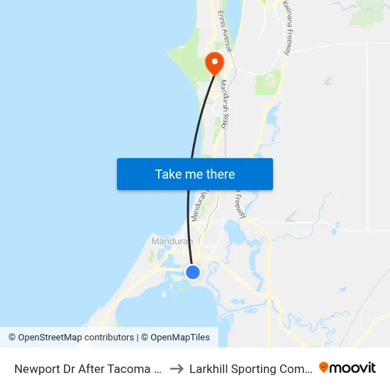 Newport Dr After Tacoma Loop to Larkhill Sporting Complex map