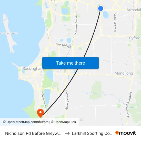Nicholson Rd Before Greywacke Ent to Larkhill Sporting Complex map