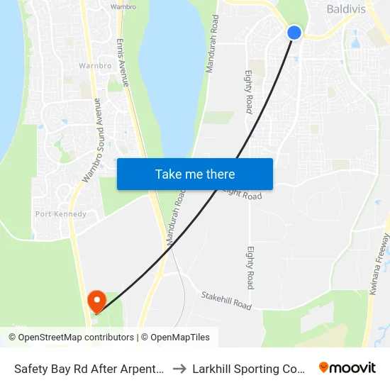 Safety Bay Rd After Arpenteur Dr to Larkhill Sporting Complex map
