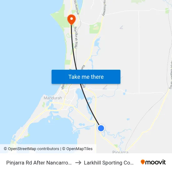 Pinjarra Rd After Nancarrow Wy to Larkhill Sporting Complex map