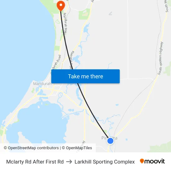 Mclarty Rd After First Rd to Larkhill Sporting Complex map