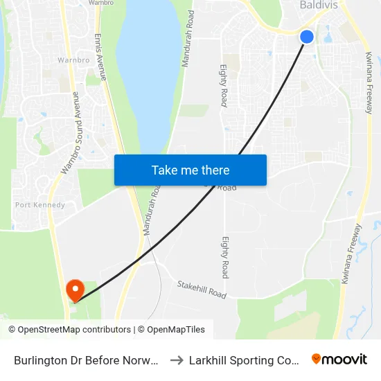 Burlington Dr Before Norwood Av to Larkhill Sporting Complex map