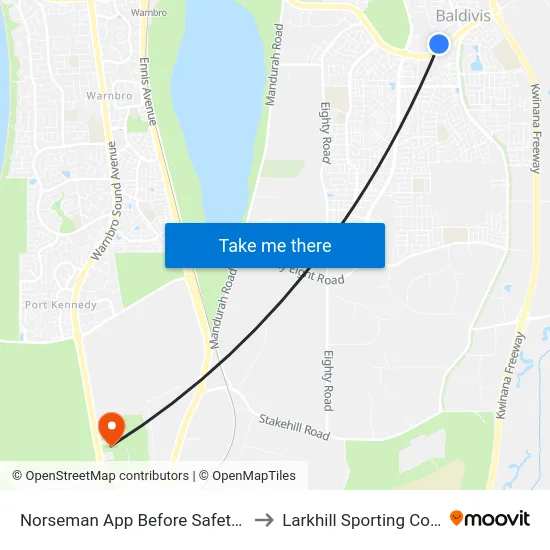 Norseman App Before Safety Bay Rd to Larkhill Sporting Complex map