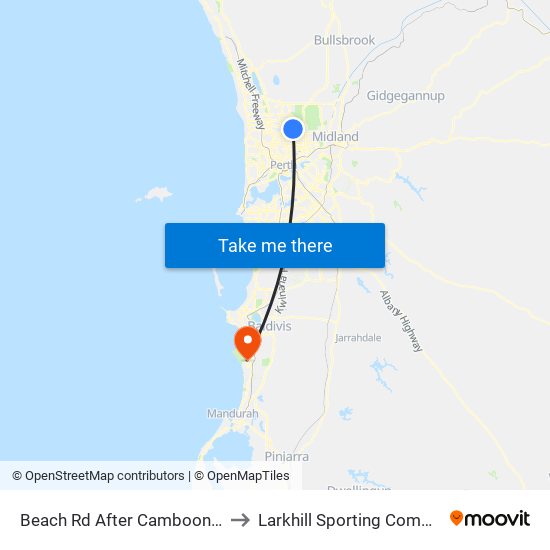 Beach Rd After Camboon Rd to Larkhill Sporting Complex map