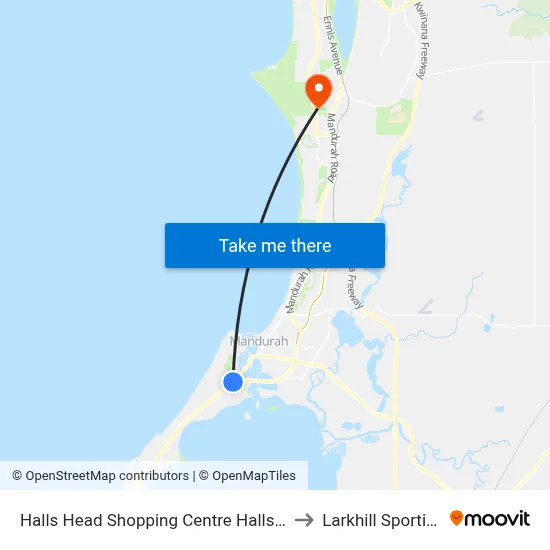 Halls Head Shopping Centre Halls Head Shops (Regional) to Larkhill Sporting Complex map