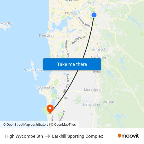 High Wycombe Stn to Larkhill Sporting Complex map