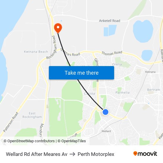 Wellard Rd After Meares Av to Perth Motorplex map