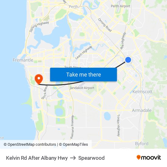 Kelvin Rd After Albany Hwy to Spearwood map