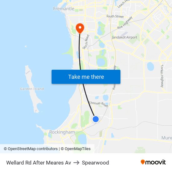 Wellard Rd After Meares Av to Spearwood map