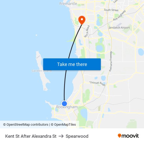 Kent St After Alexandra St to Spearwood map