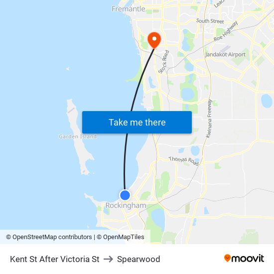 Kent St After Victoria St to Spearwood map