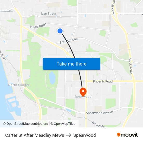 Carter St After Meadley Mews to Spearwood map