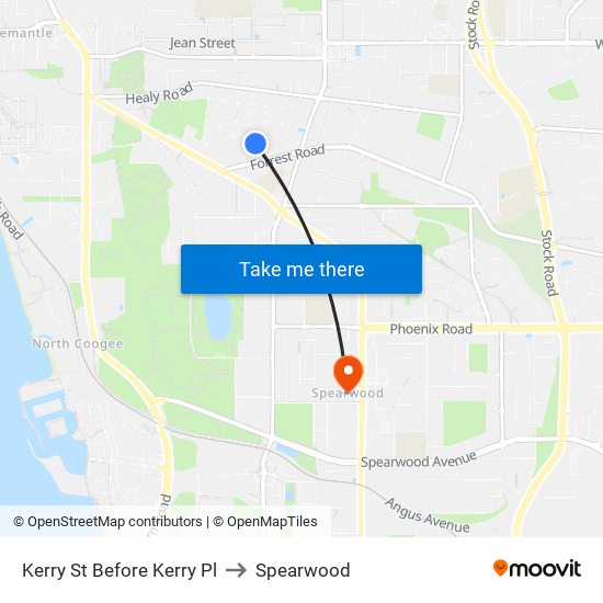 Kerry St Before Kerry Pl to Spearwood map
