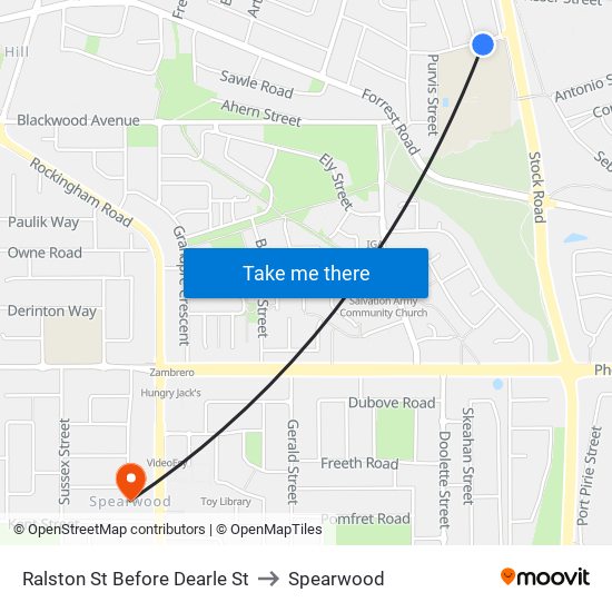 Ralston St Before Dearle St to Spearwood map