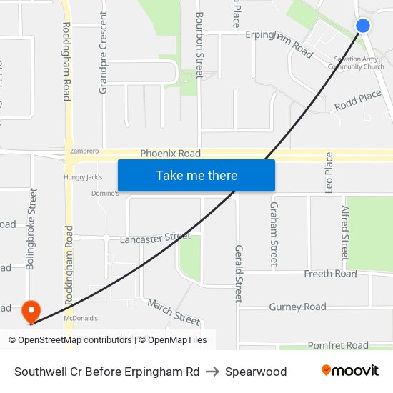 Southwell Cr Before Erpingham Rd to Spearwood map