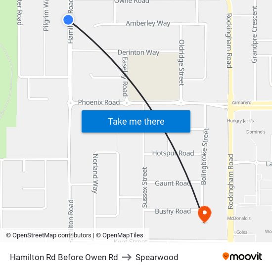 Hamilton Rd Before Owen Rd to Spearwood map