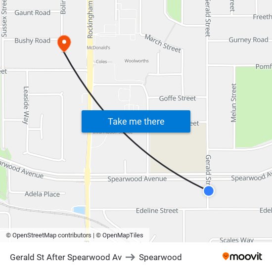 Gerald St After Spearwood Av to Spearwood map