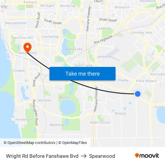 Wright Rd Before Fanshawe Bvd to Spearwood map
