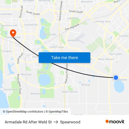 Armadale Rd After Weld St to Spearwood map