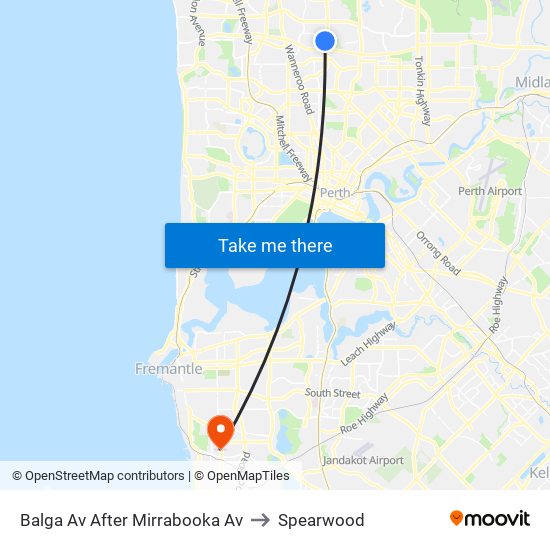 Balga Av After Mirrabooka Av to Spearwood map