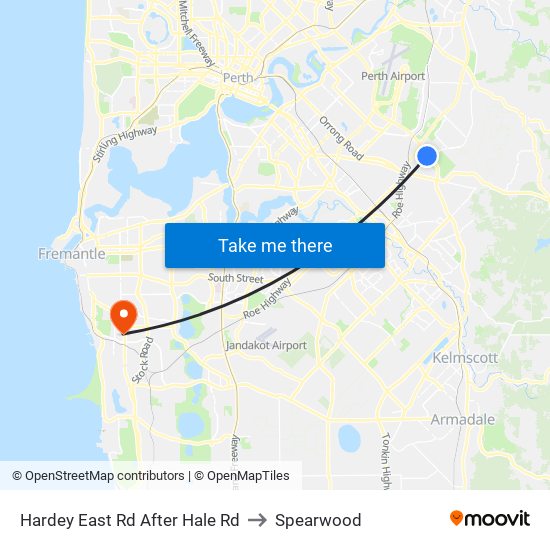 Hardey East Rd After Hale Rd to Spearwood map