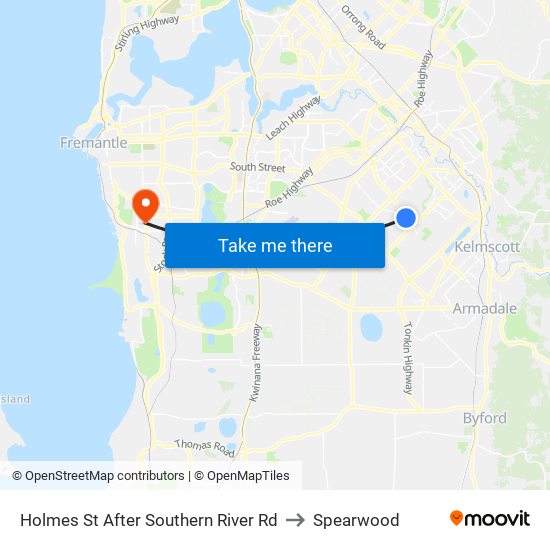 Holmes St After Southern River Rd to Spearwood map