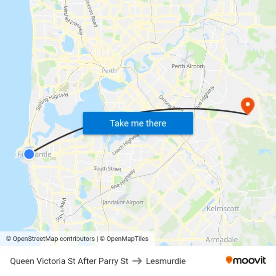 Queen Victoria St After Parry St to Lesmurdie map