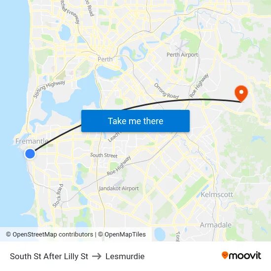 South St After Lilly St to Lesmurdie map