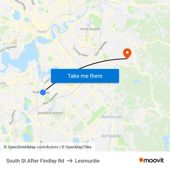 South St After Findlay Rd to Lesmurdie map