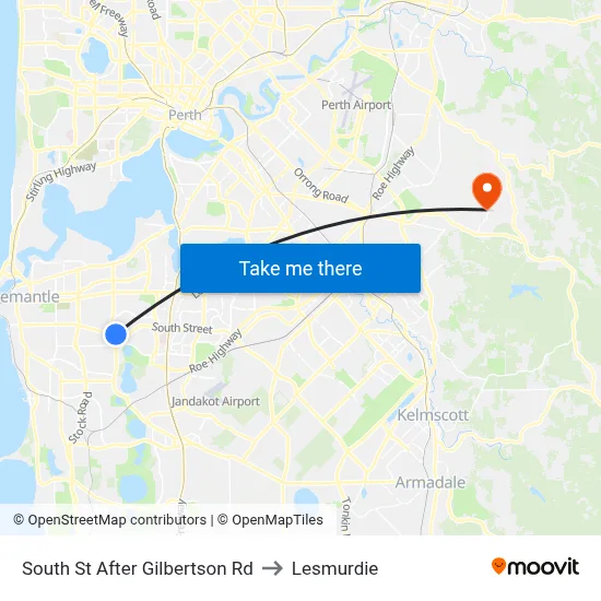 South St After Gilbertson Rd to Lesmurdie map
