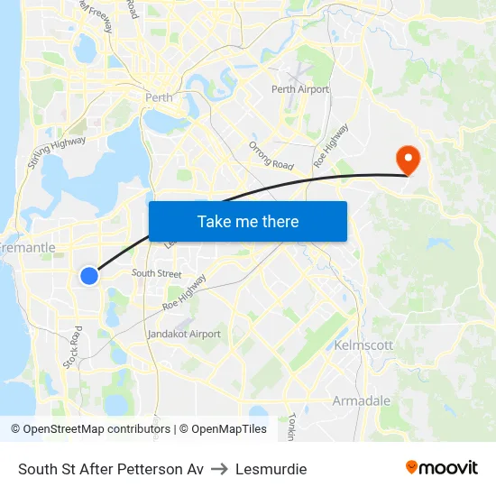 South St After Petterson Av to Lesmurdie map