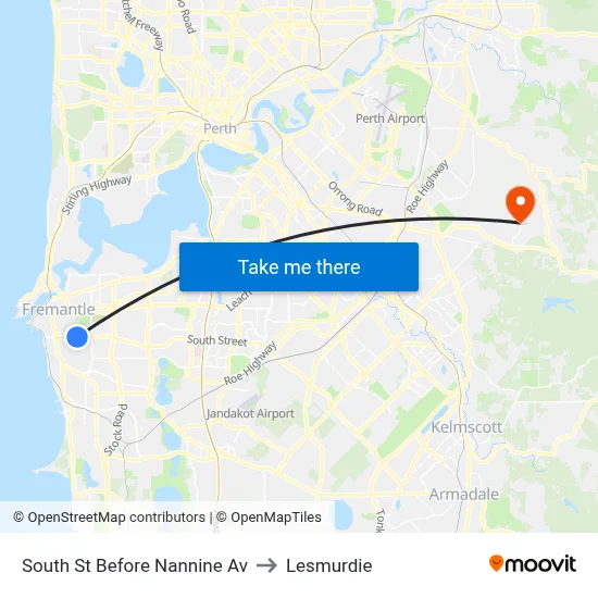 South St Before Nannine Av to Lesmurdie map