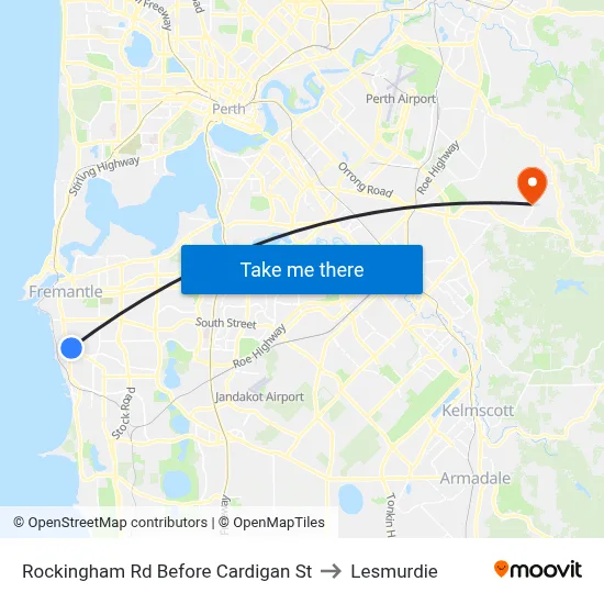 Rockingham Rd Before Cardigan St to Lesmurdie map