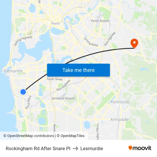 Rockingham Rd After Snare Pl to Lesmurdie map