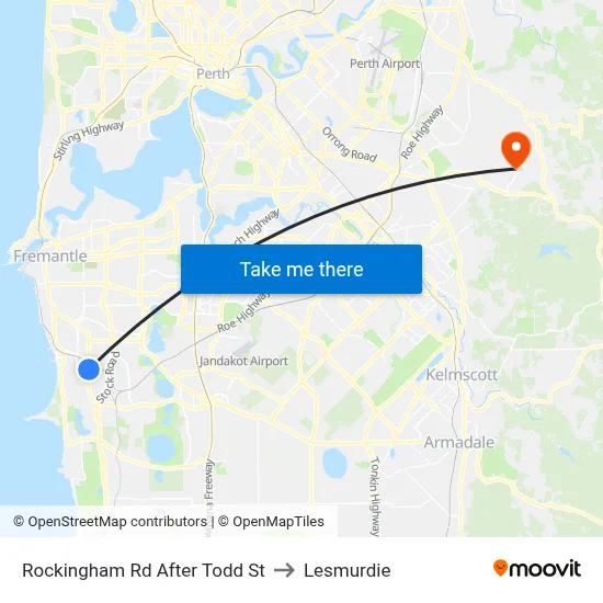 Rockingham Rd After Todd St to Lesmurdie map