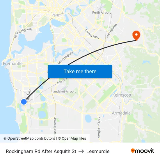 Rockingham Rd After Asquith St to Lesmurdie map