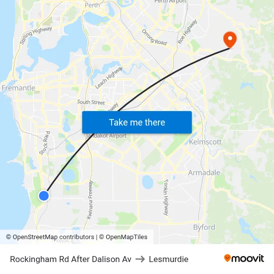 Rockingham Rd After Dalison Av to Lesmurdie map