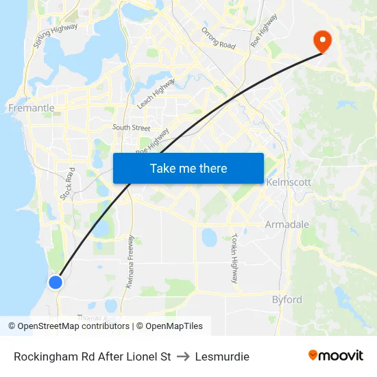 Rockingham Rd After Lionel St to Lesmurdie map
