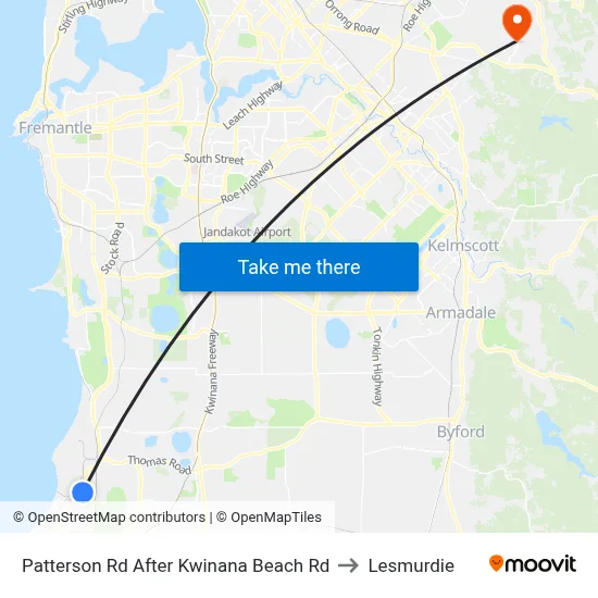 Patterson Rd After Kwinana Beach Rd to Lesmurdie map