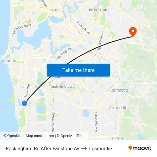 Rockingham Rd After Fanstone Av to Lesmurdie map