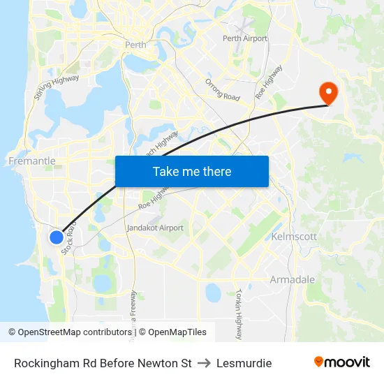 Rockingham Rd Before Newton St to Lesmurdie map